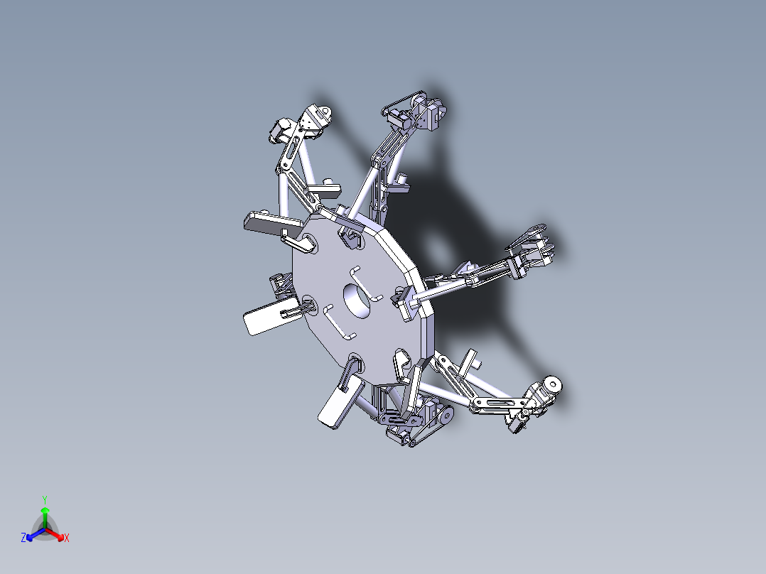 六足机器人正等轴测图