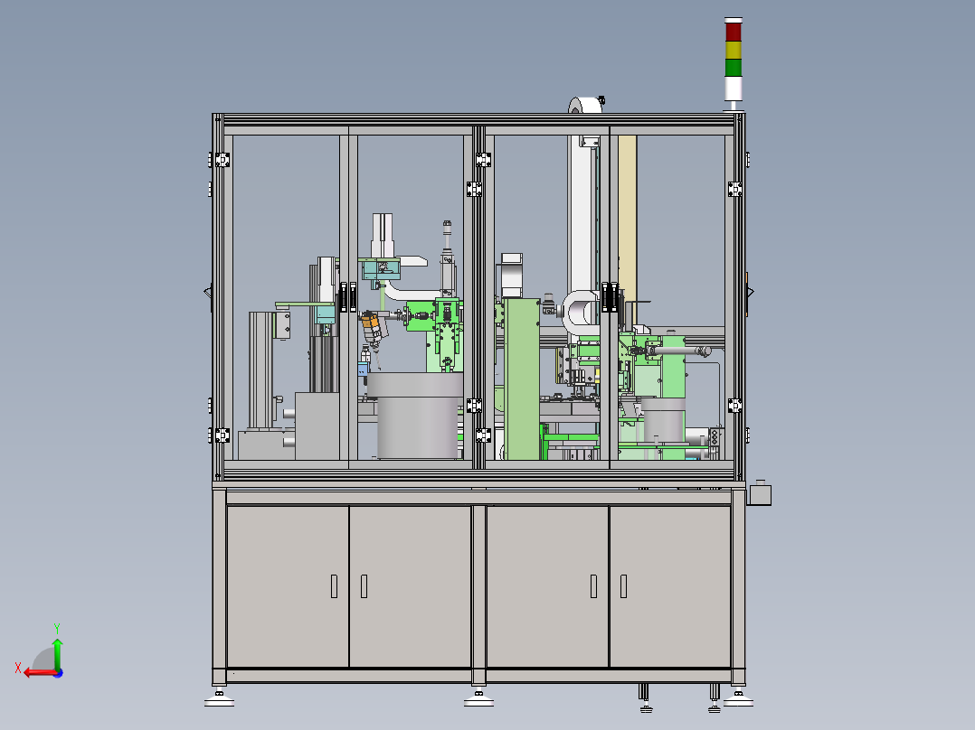 风扇自动组装上下料（sw18可编辑+工程图+bom）后视图