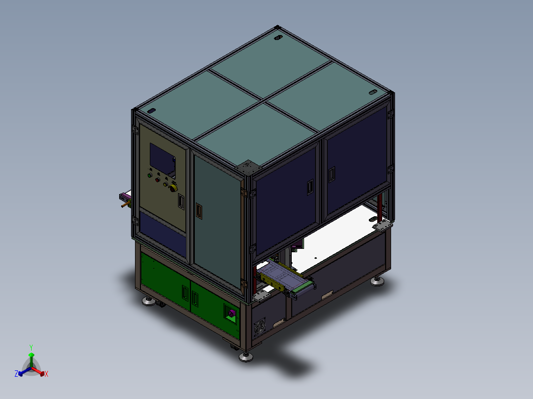 自动PCM胶折弯整形机sw18正等轴测图