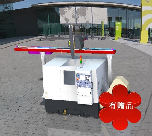 单台车床XYZ机械手数控车床 Inventor 机械设备 图纸文件素材