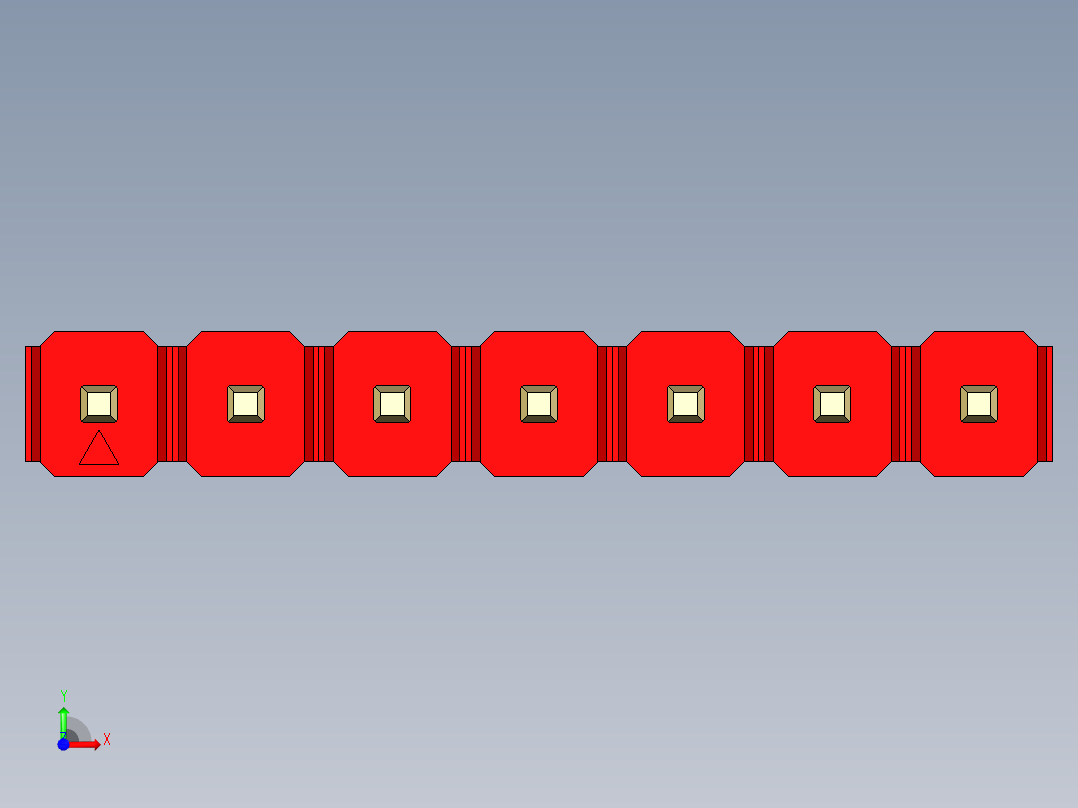 彩色公头100mil（2.54mm）系列-DS1021_red_1x07p_100mil_Type43_rev1.0前视图