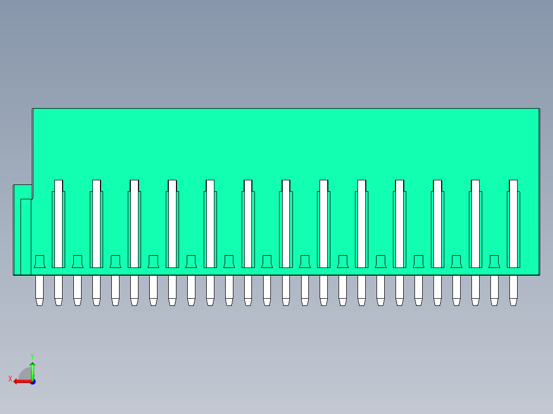 DEGSON 2EDG 系列 5.0mm 可插拔接线端子组-2EDGVTC-5.0-26P-14-00AH后视图