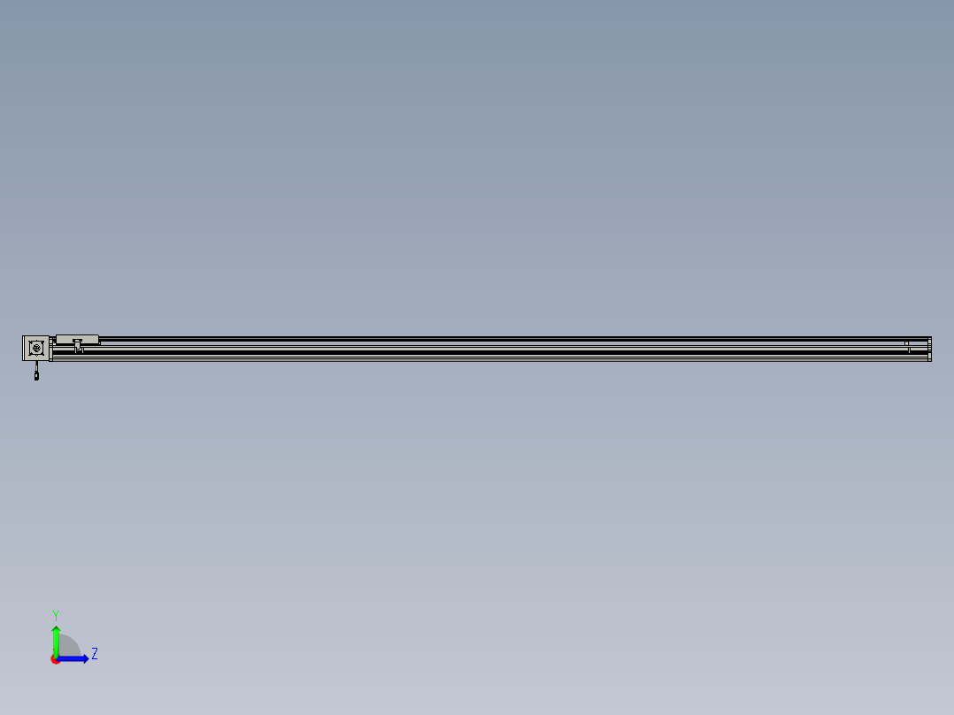 东锦同步带传动-直线滑台模组DH170B-L150-S2900-BL-P400W-C3左视图