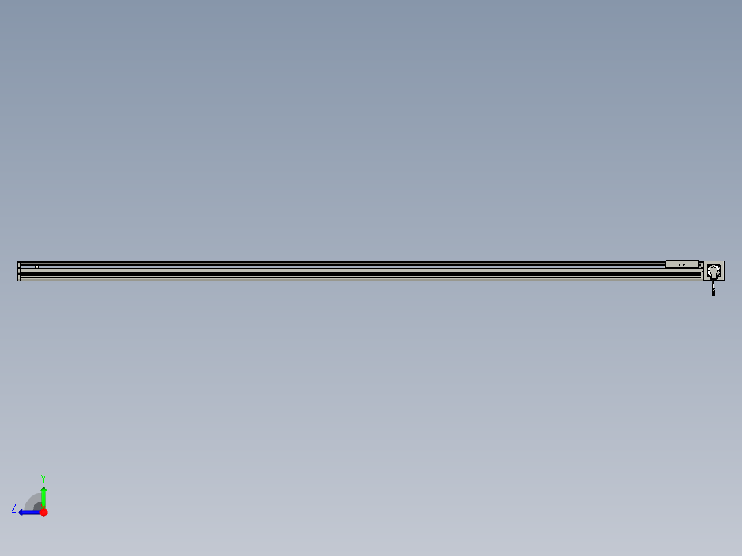 东锦同步带传动-直线滑台模组DH170B-L150-S2900-BL-P400W-C3右视图