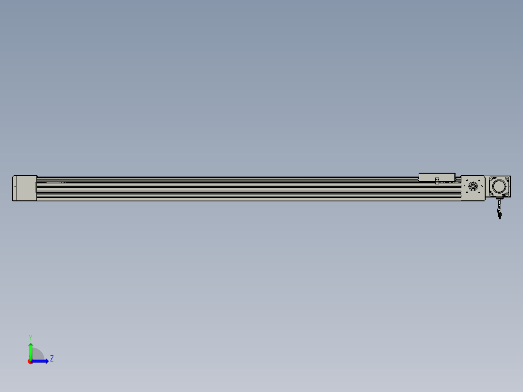 威洛博直线电机模组EB8-L100-S1550-BL-P75-MS3左视图
