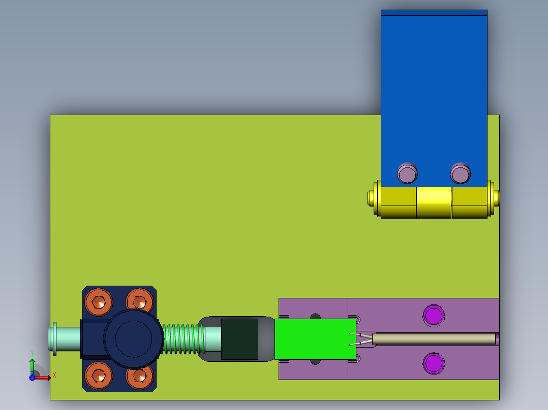 小型电路板焊接夹具俯视图