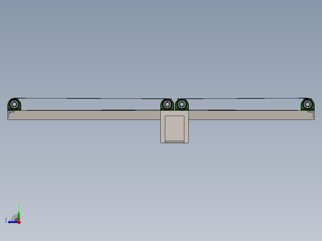 折叠式皮带输送机右视图