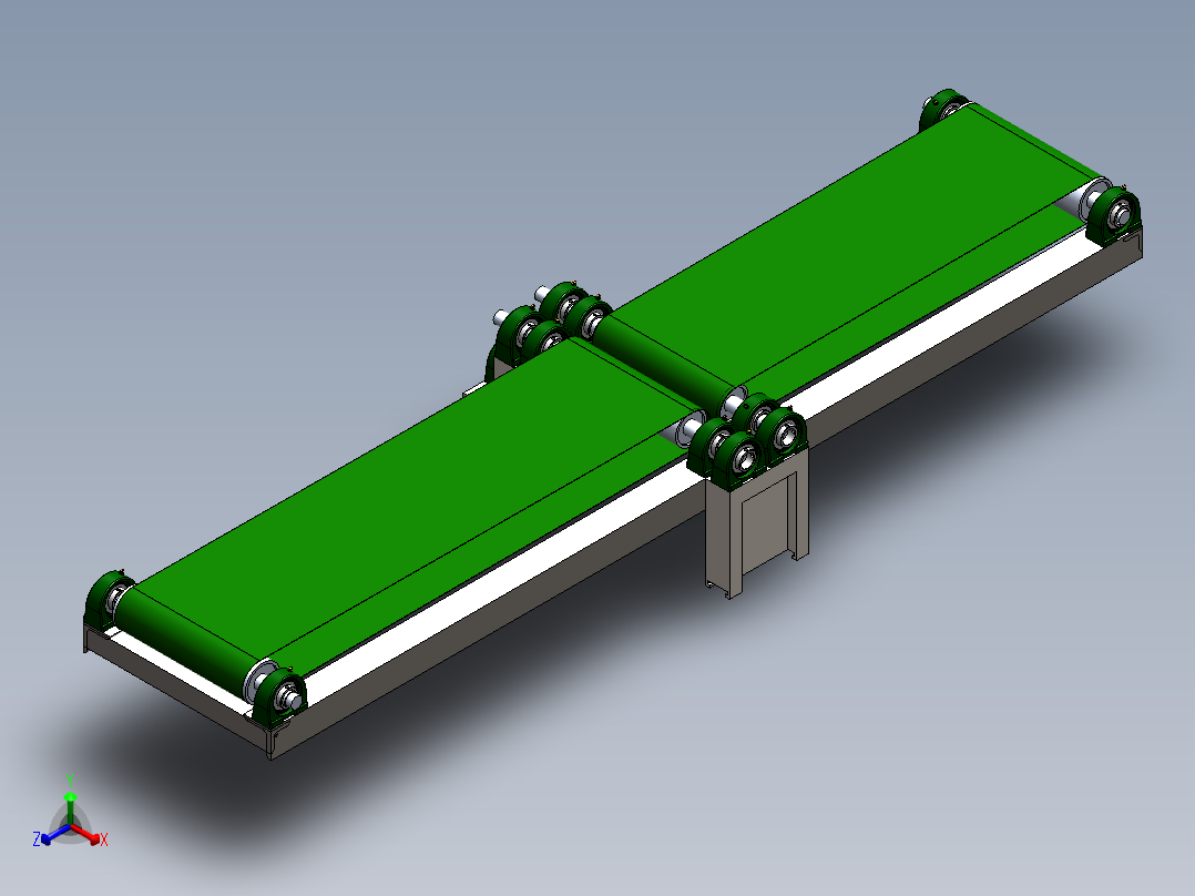 折叠式皮带输送机正等轴测图