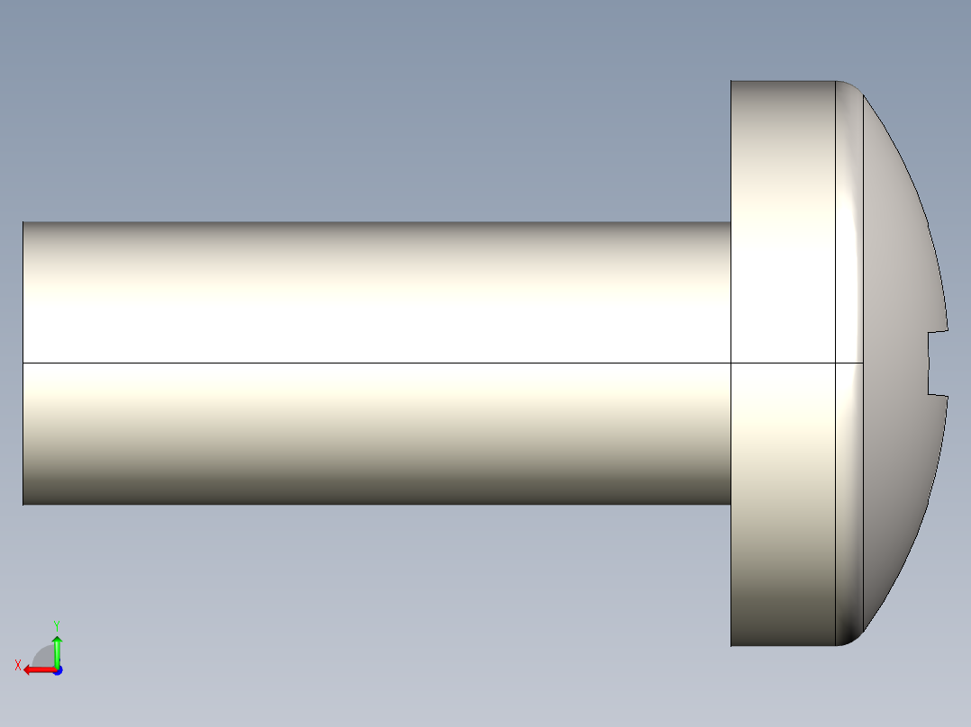 螺丝 M4 十字盘头-M4x10 Screw head.STEP后视图