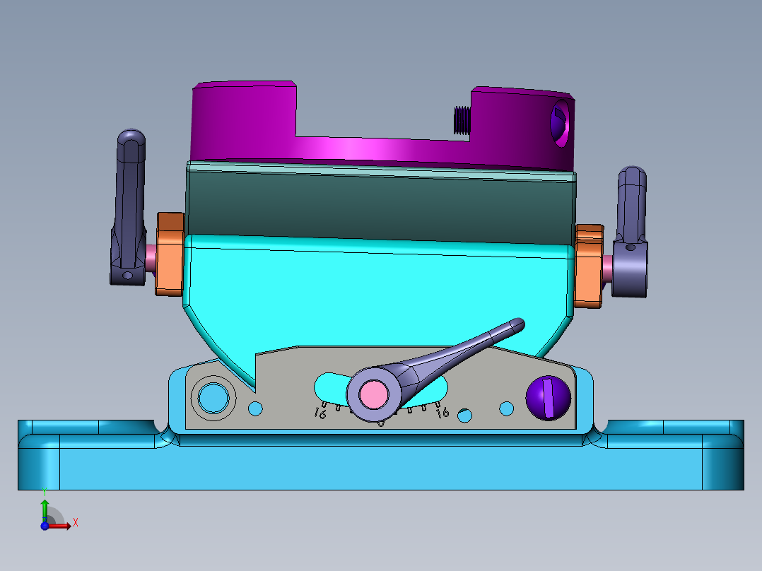 万向夹具三维SW模型==27692==25前视图