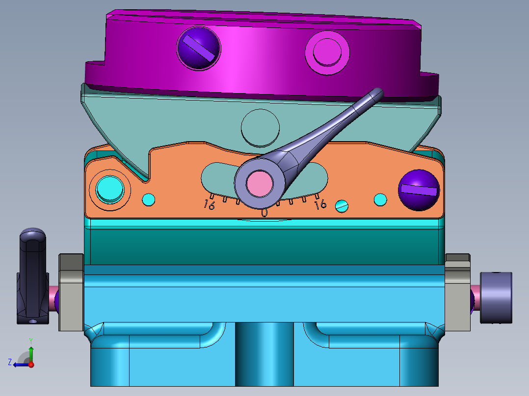 万向夹具三维SW模型==27692==25右视图
