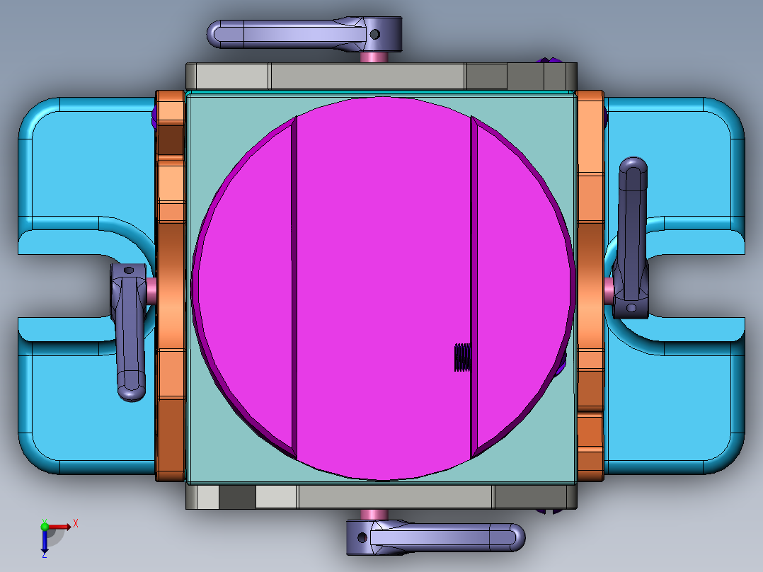 万向夹具三维SW模型==27692==25俯视图