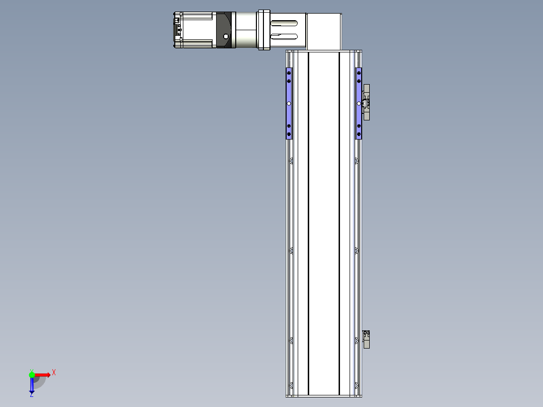 同步带滑台-半封闭B17-L100-S500-L-P75-D3-N3俯视图