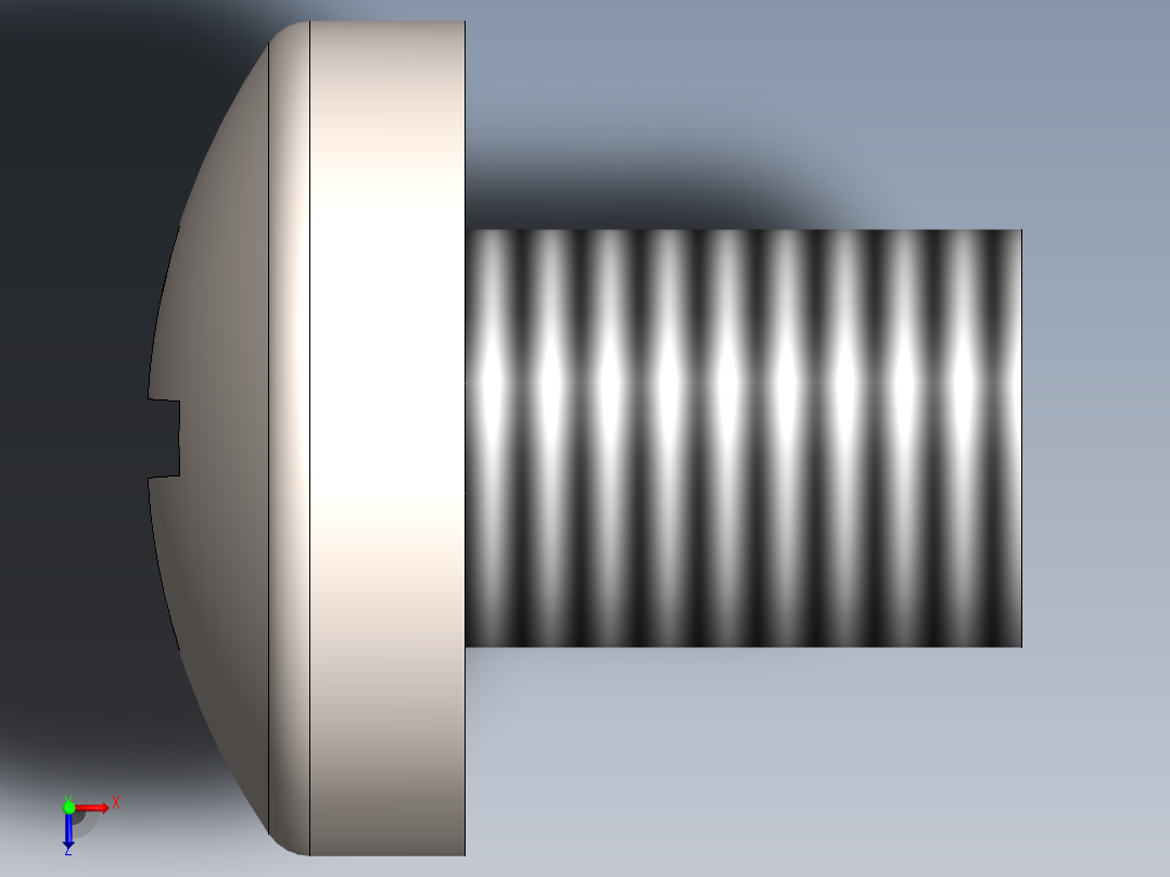 螺丝 M6 十字盘头-M6x8 Screw head.SLDPRT俯视图