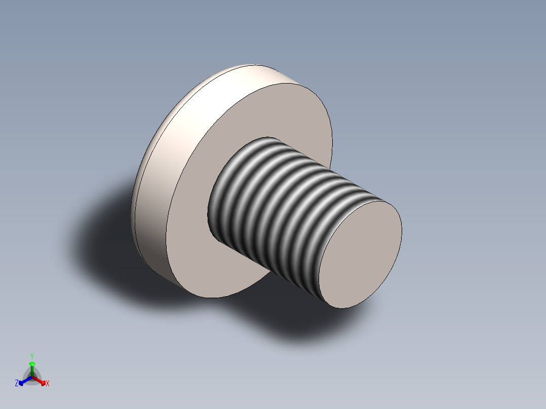 螺丝 M6 十字盘头-M6x8 Screw head.SLDPRT正等轴测图