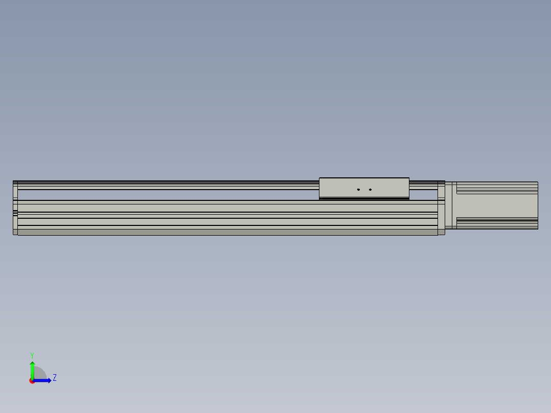 东锦丝杆传动-直线滑台模组DH170-C-L10-S450-BC-P750W-C3左视图