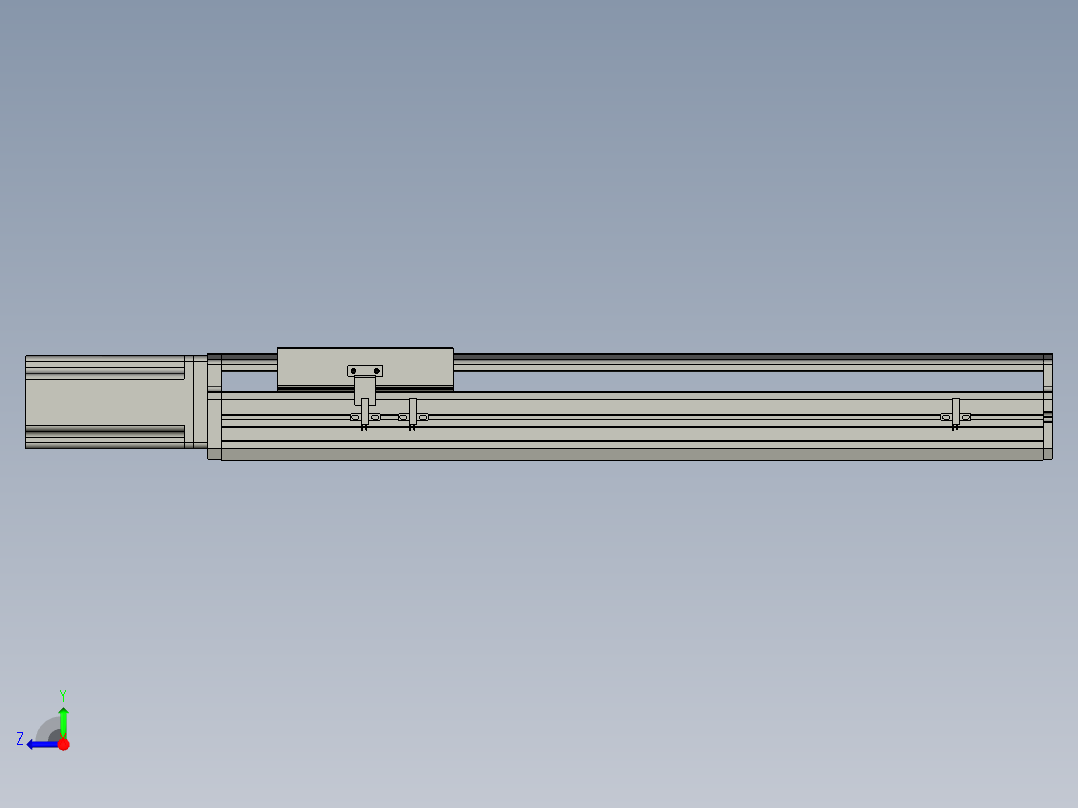 东锦丝杆传动-直线滑台模组DH170-C-L10-S450-BC-P750W-C3右视图