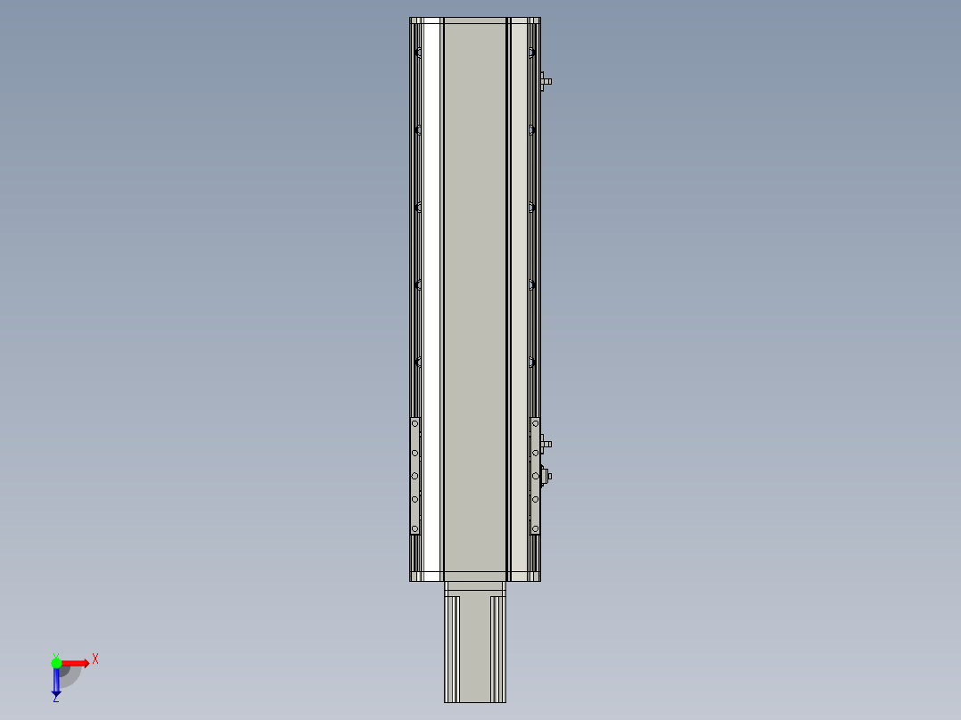 东锦丝杆传动-直线滑台模组DH170-C-L10-S450-BC-P750W-C3俯视图