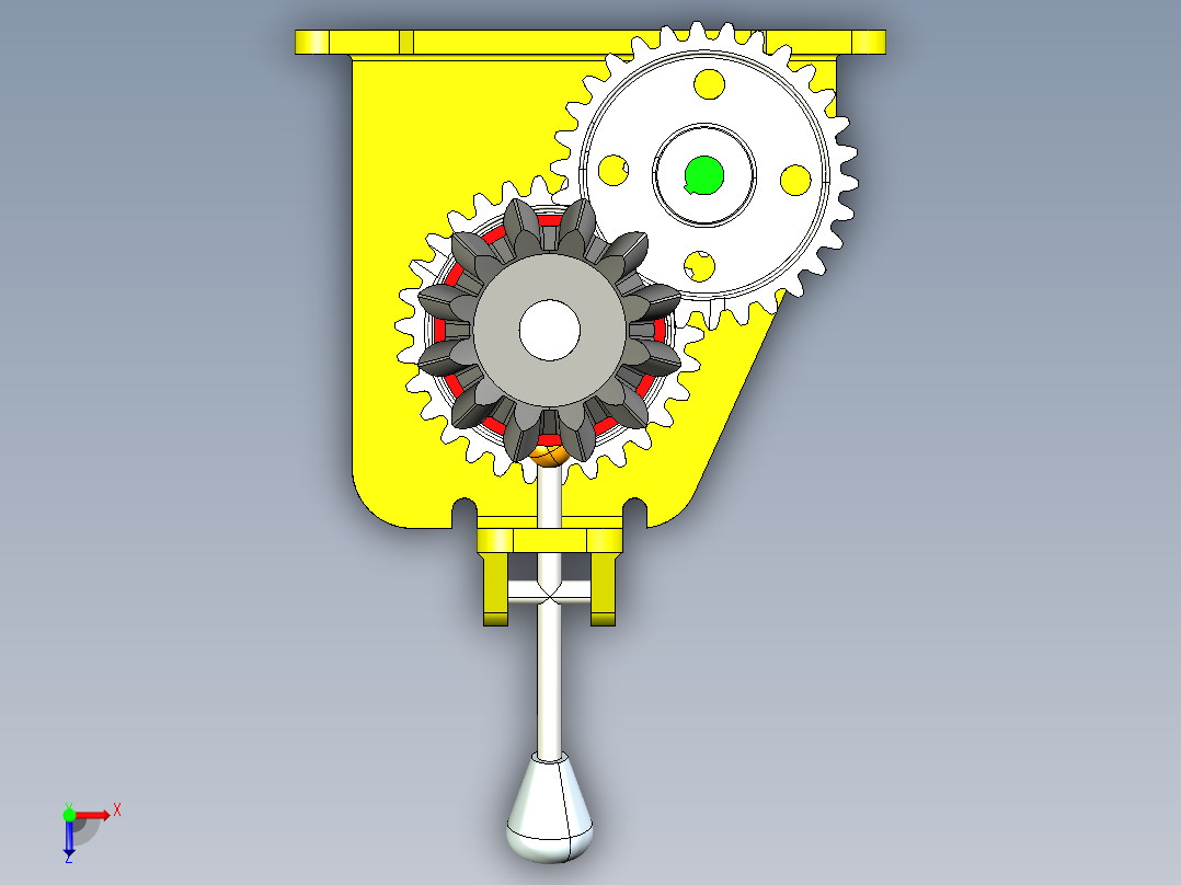 简易变档机构俯视图