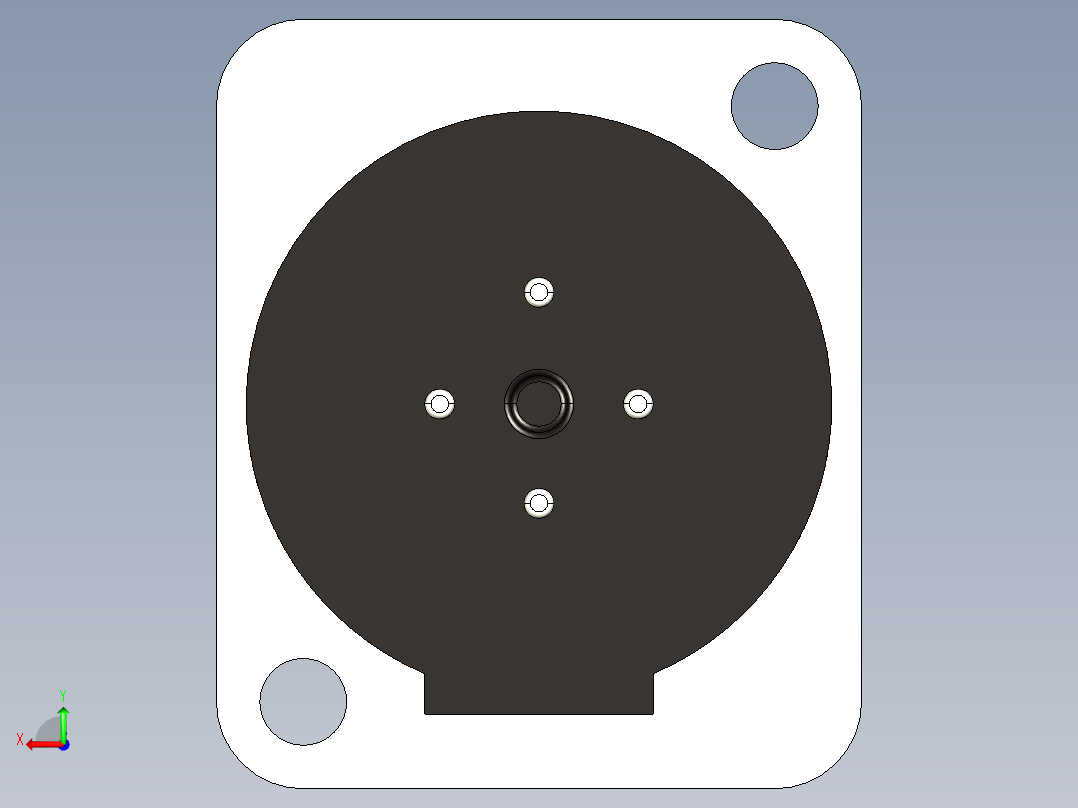 XLR连接器3极公，垂直PCB安装后视图