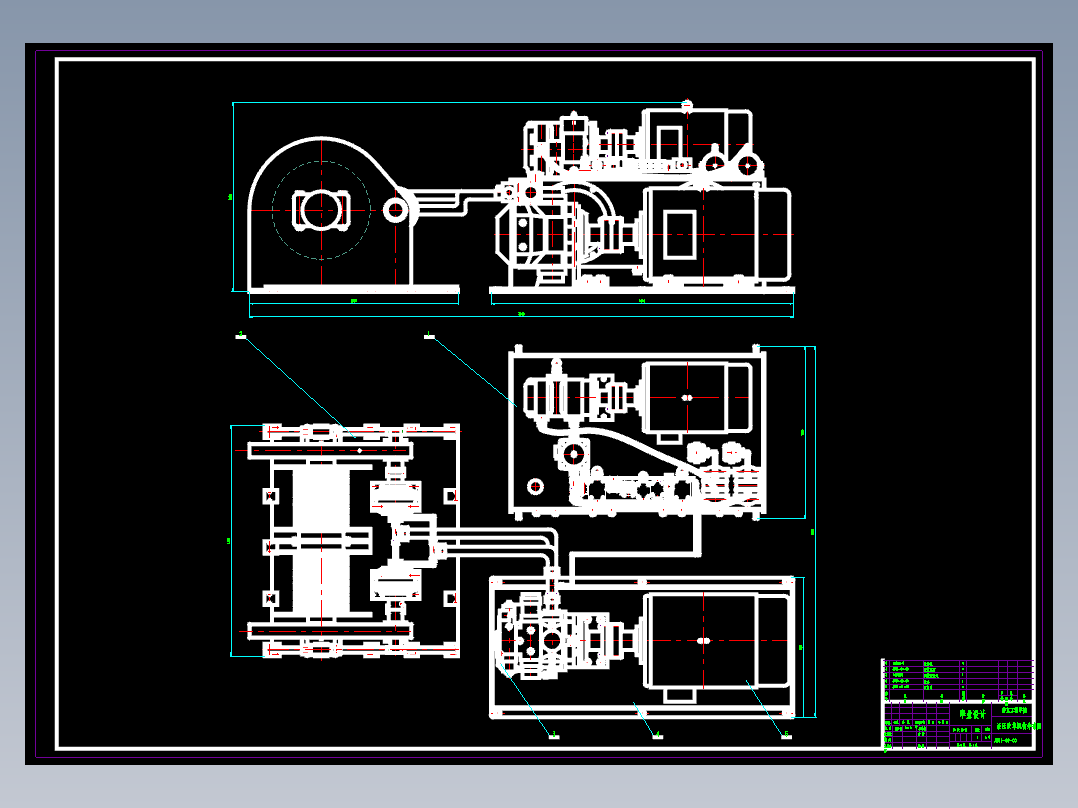 液压绞车液压系统CAD图纸（带说明书） 机械参考资料设计素材