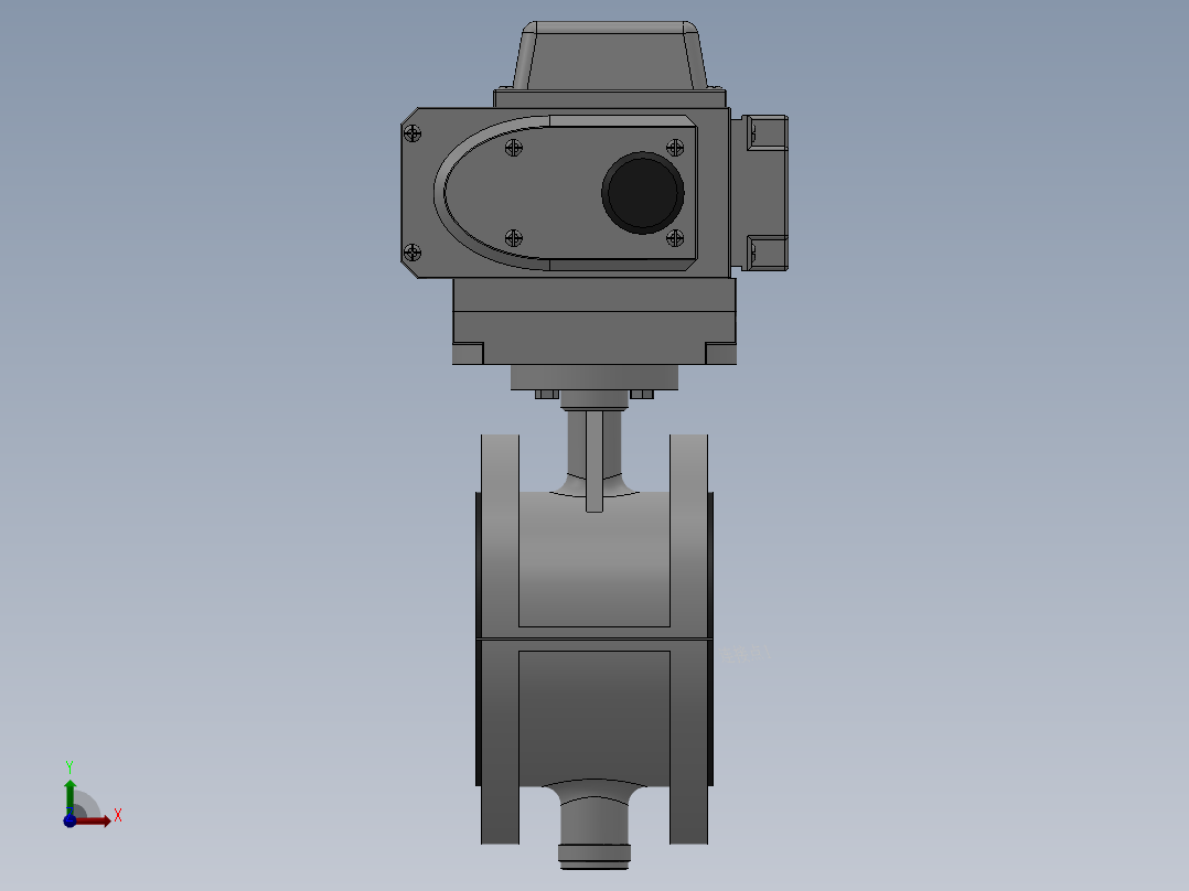 法兰式电动蝶阀-316 DN50-DN400前视图