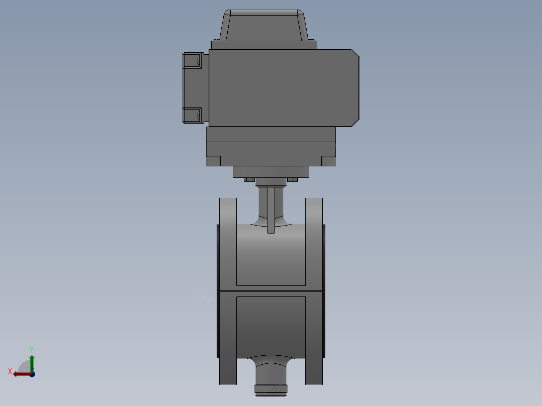 法兰式电动蝶阀-316 DN50-DN400后视图
