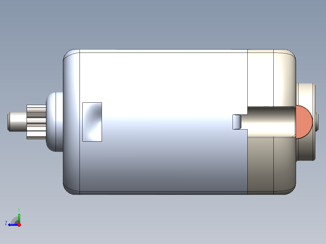 直流电机模型右视图