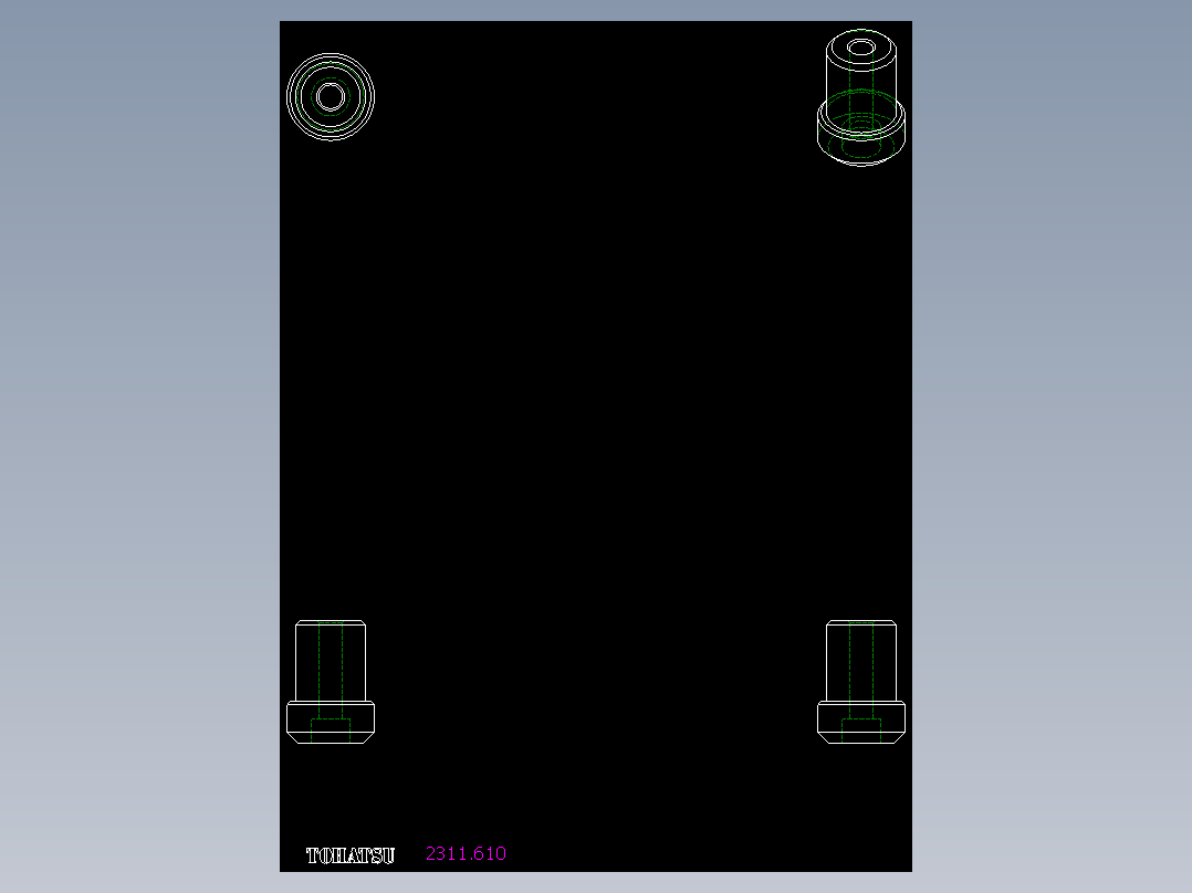 定位配件2311(D)-2D多系列多零件图纸模型