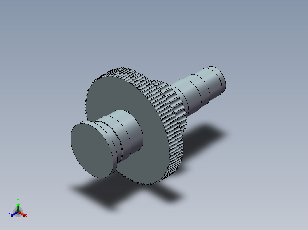 齿轮轴+130+24.25+003正等轴测图