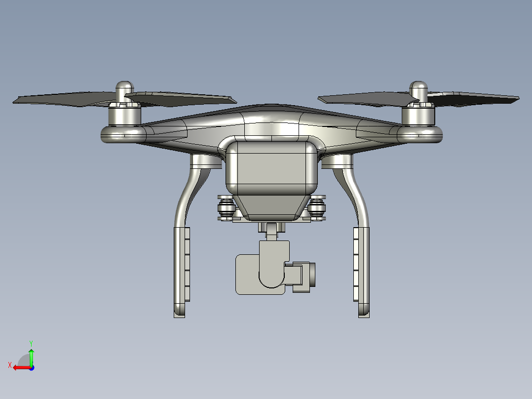 大疆精灵3无人机后视图