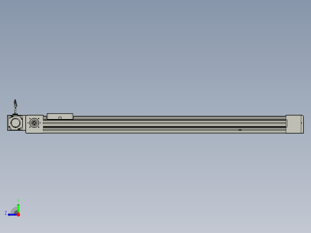 威洛博直线电机模组EB8-L100-S1200-BR-P75-MS3右视图
