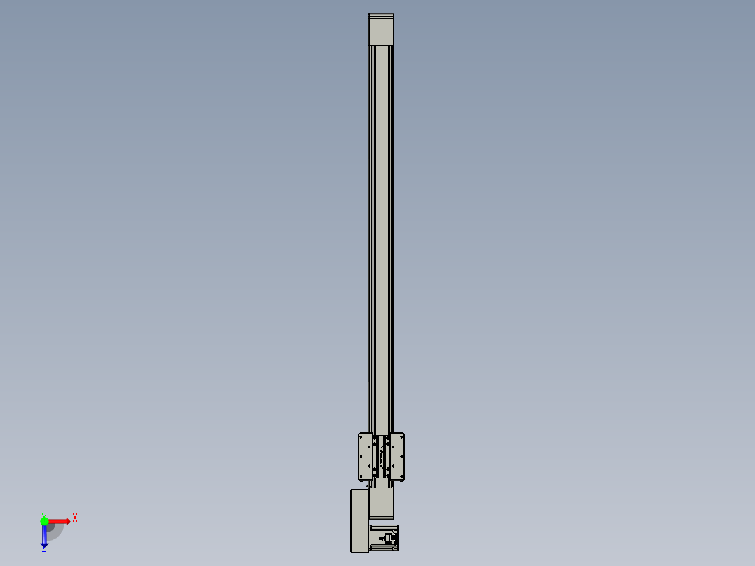 威洛博直线电机模组EB8-L100-S1200-BR-P75-MS3俯视图