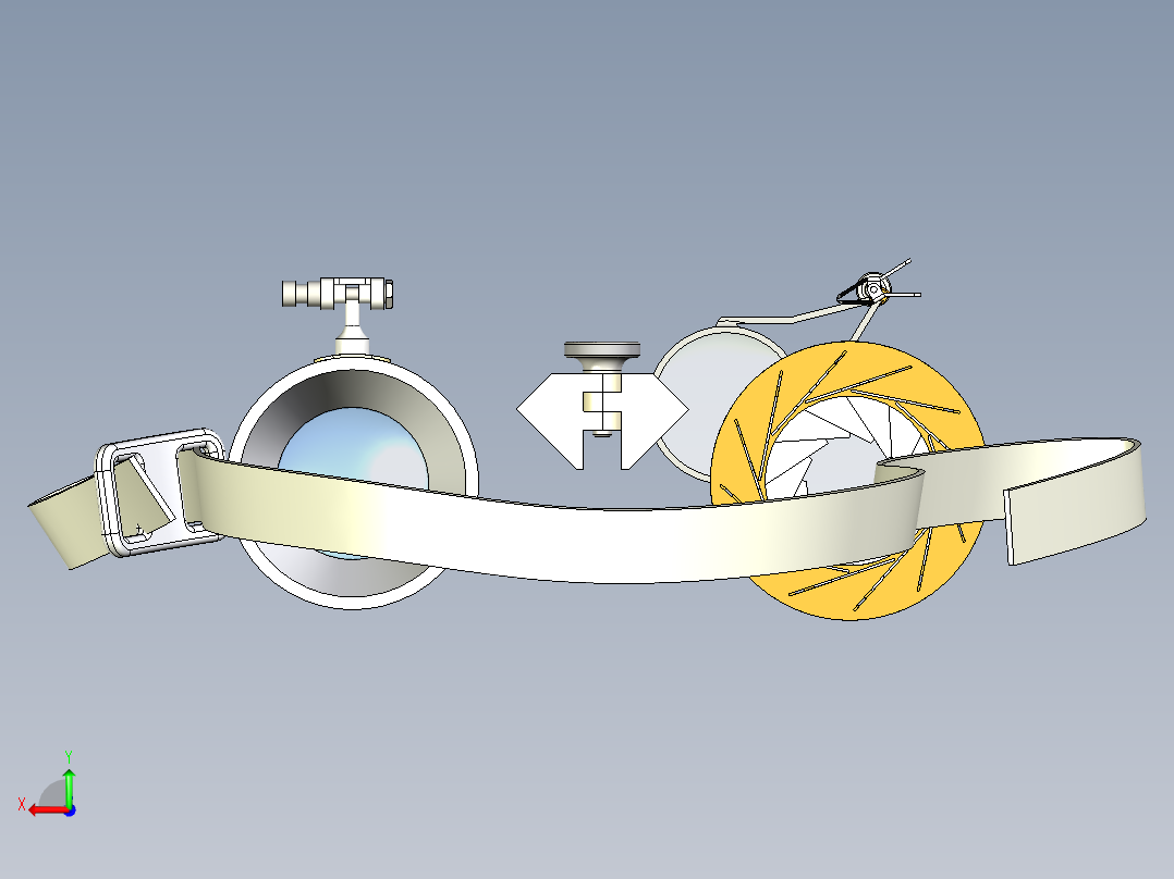 蒸汽朋克护目镜后视图