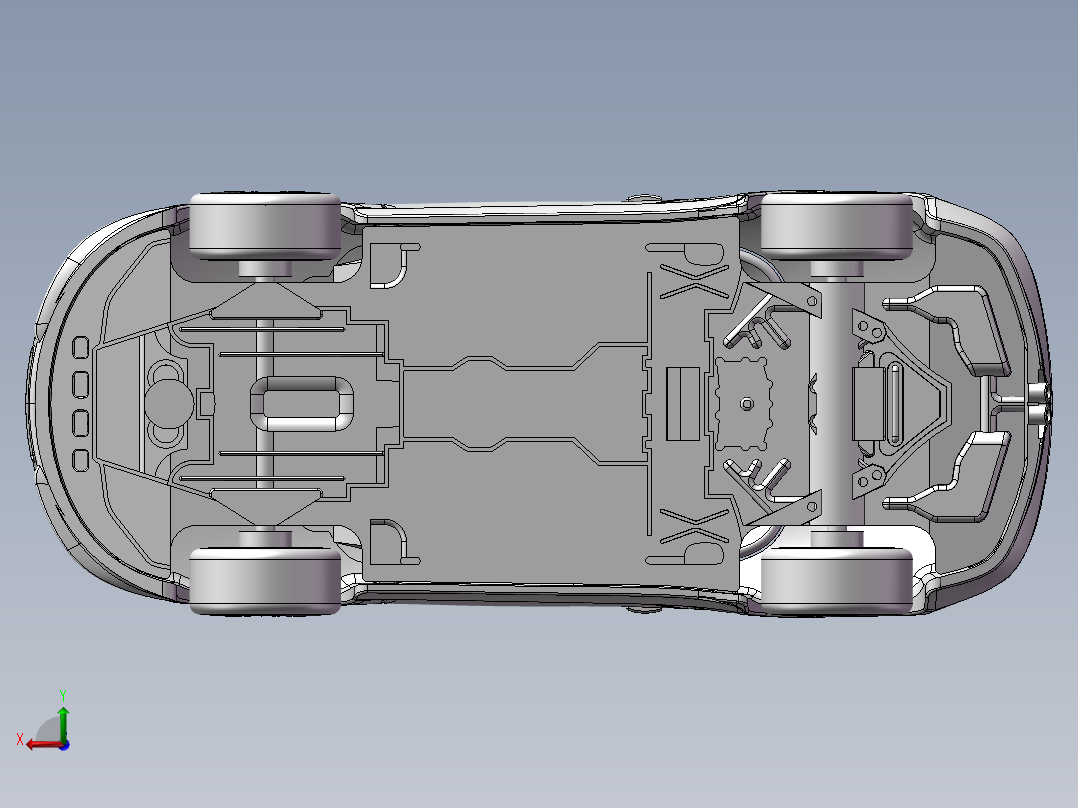 敞篷的小汽车后视图