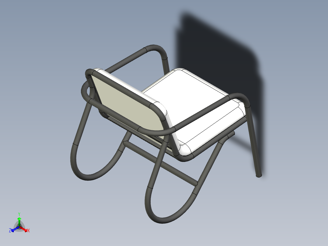 园椅子正等轴测图