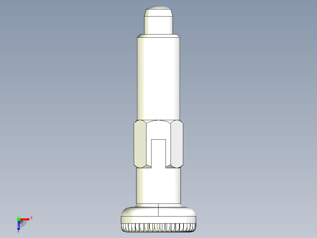 分割定位柱(有卡鎖B)2212-3D多系列多零件图纸模型俯视图