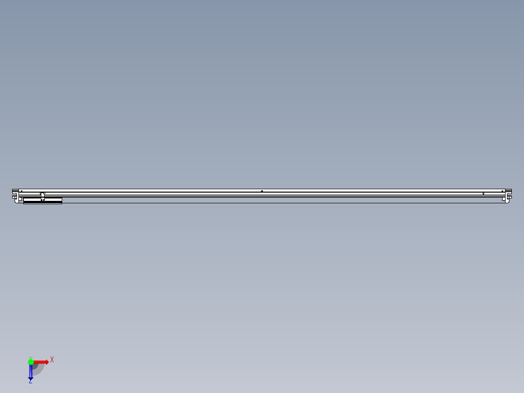 威洛博VL系列直线电机模组-VL14S3-S2400俯视图