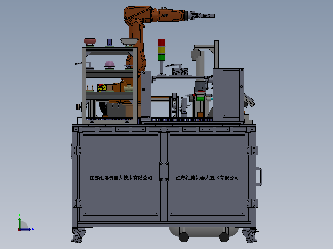ABB桌台三维应用sw11左视图
