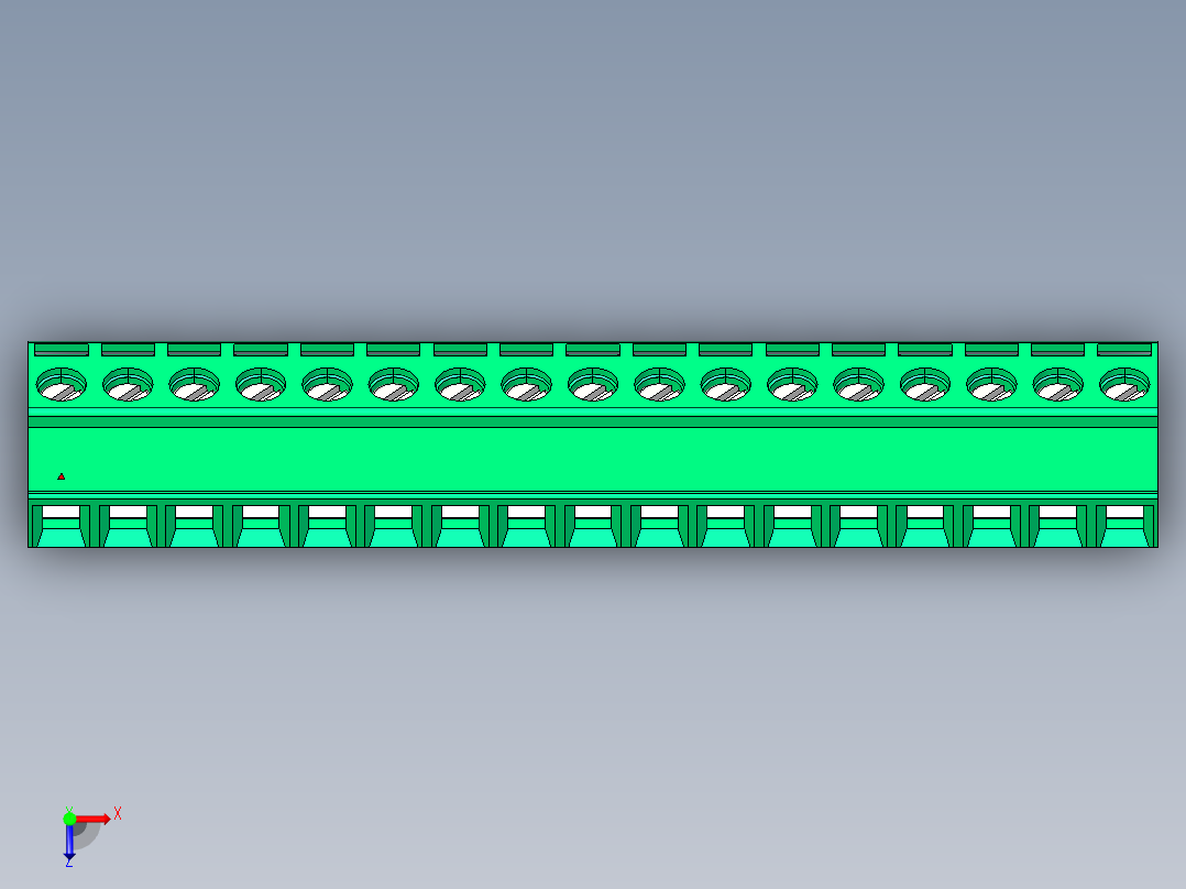 DEGSON 2EDG 系列 5.0mm 可插拔接线端子组-2EDGKL-5.0-17P-14-00AH俯视图