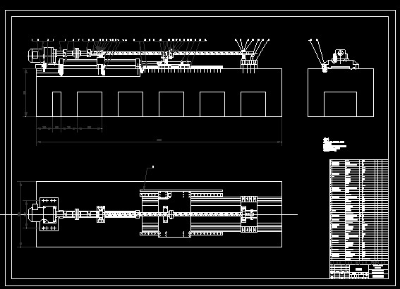 滚珠丝杠副工作台全套CAD图纸 机械设计CAD图纸DWG图纸2D图纸