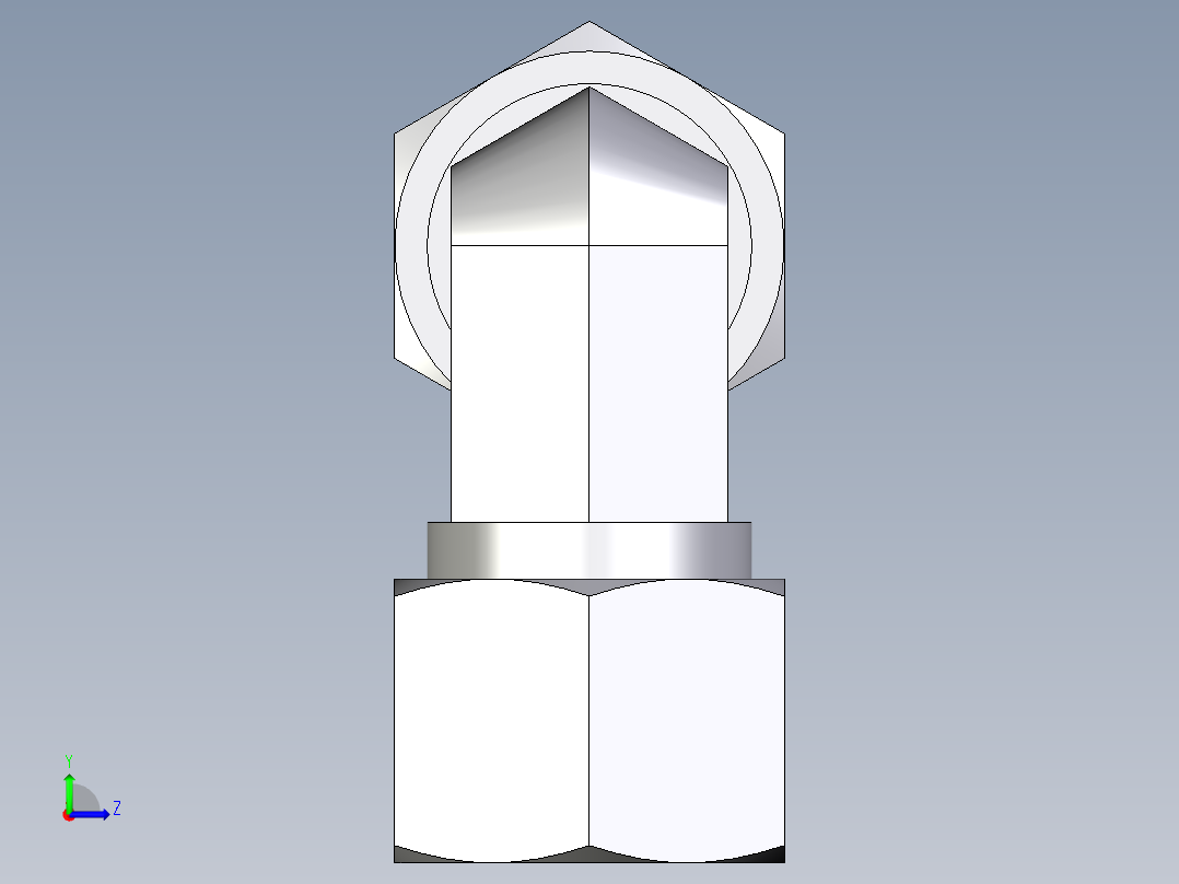 卡套式工业通用硬管接头EO_Union_elbow_W12ZS71左视图