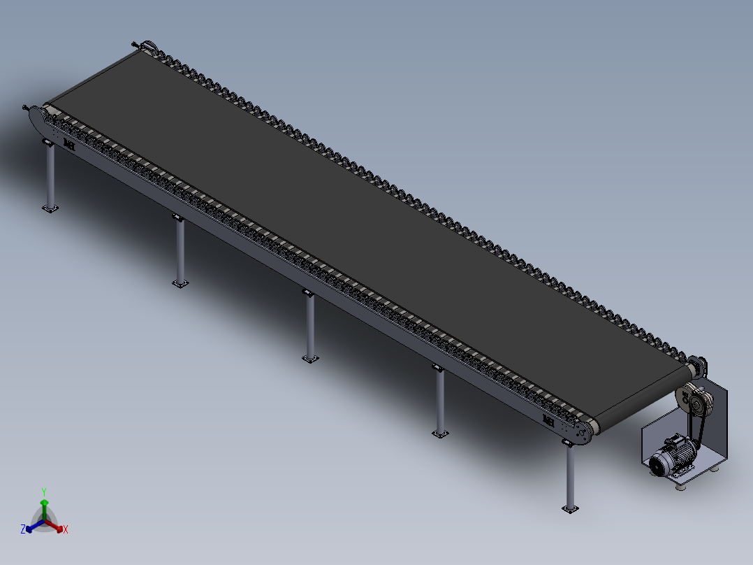 皮带输送机 (55)正等轴测图