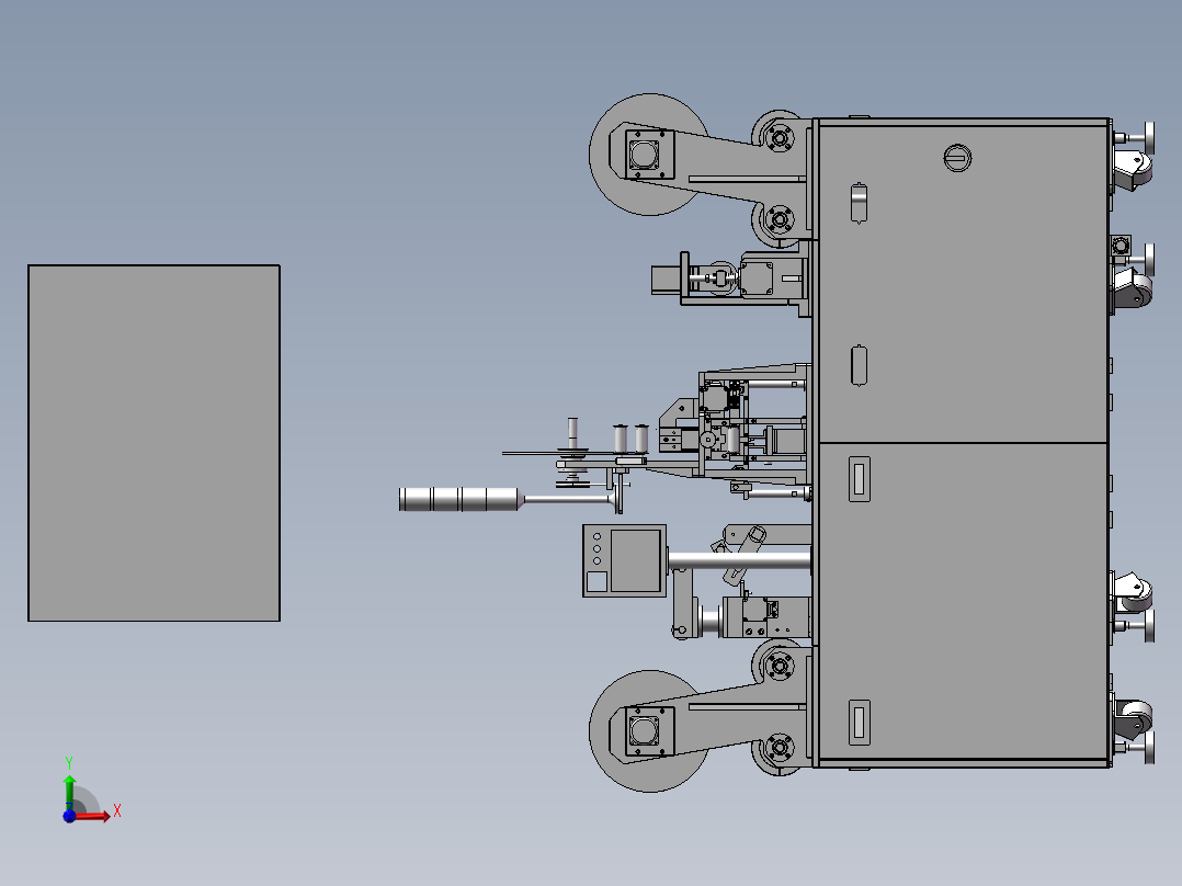 FFC贴合后打补强版设备3D模型前视图