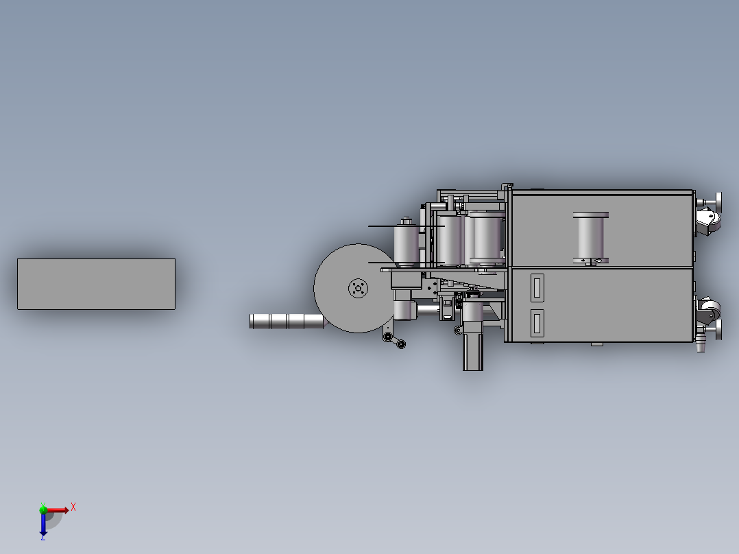 FFC贴合后打补强版设备3D模型俯视图