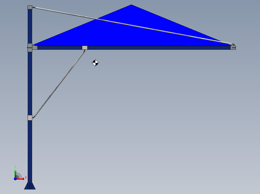 金字塔形车棚--sw前视图