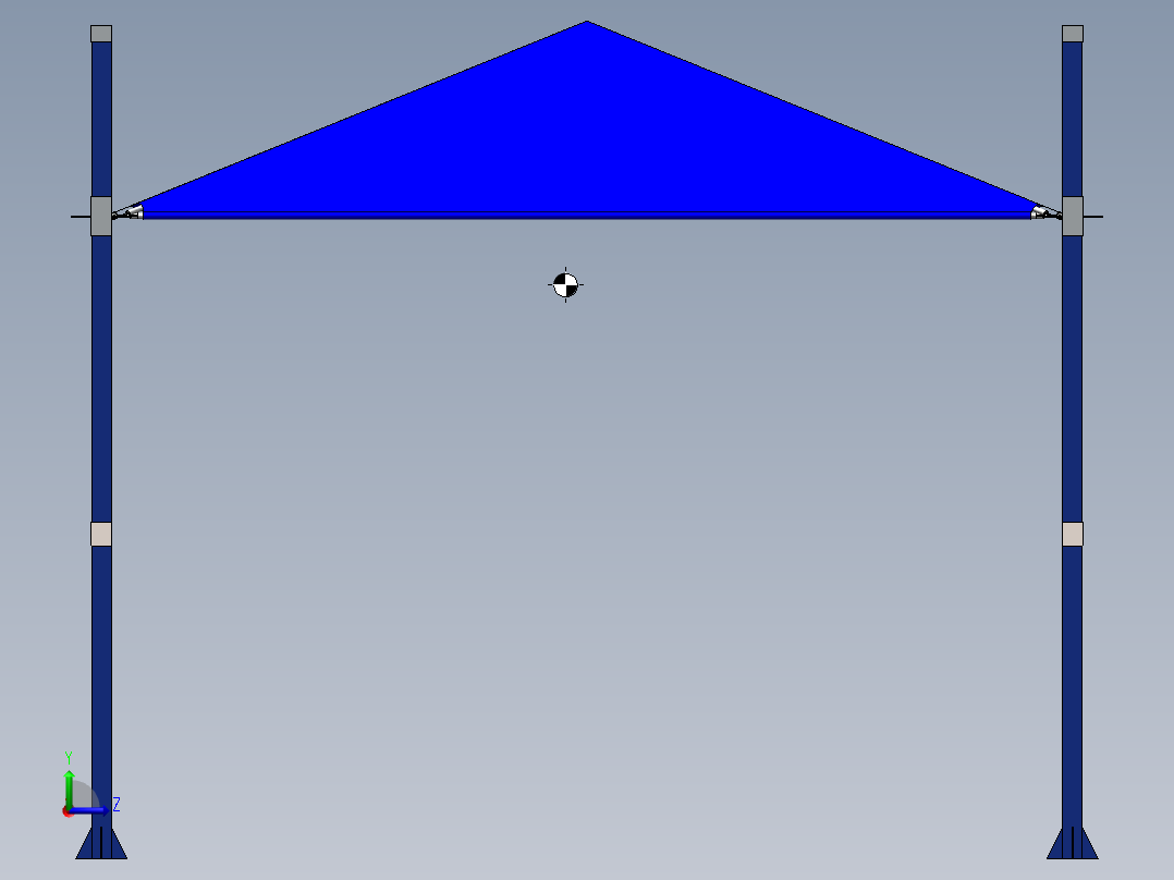 金字塔形车棚--sw左视图