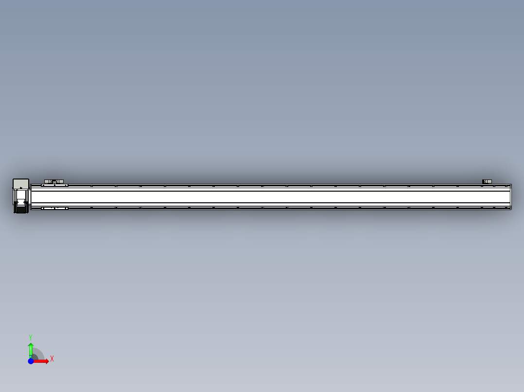 同步带滑台-半封闭B10H-L45-S1750-RU-P40-D3前视图