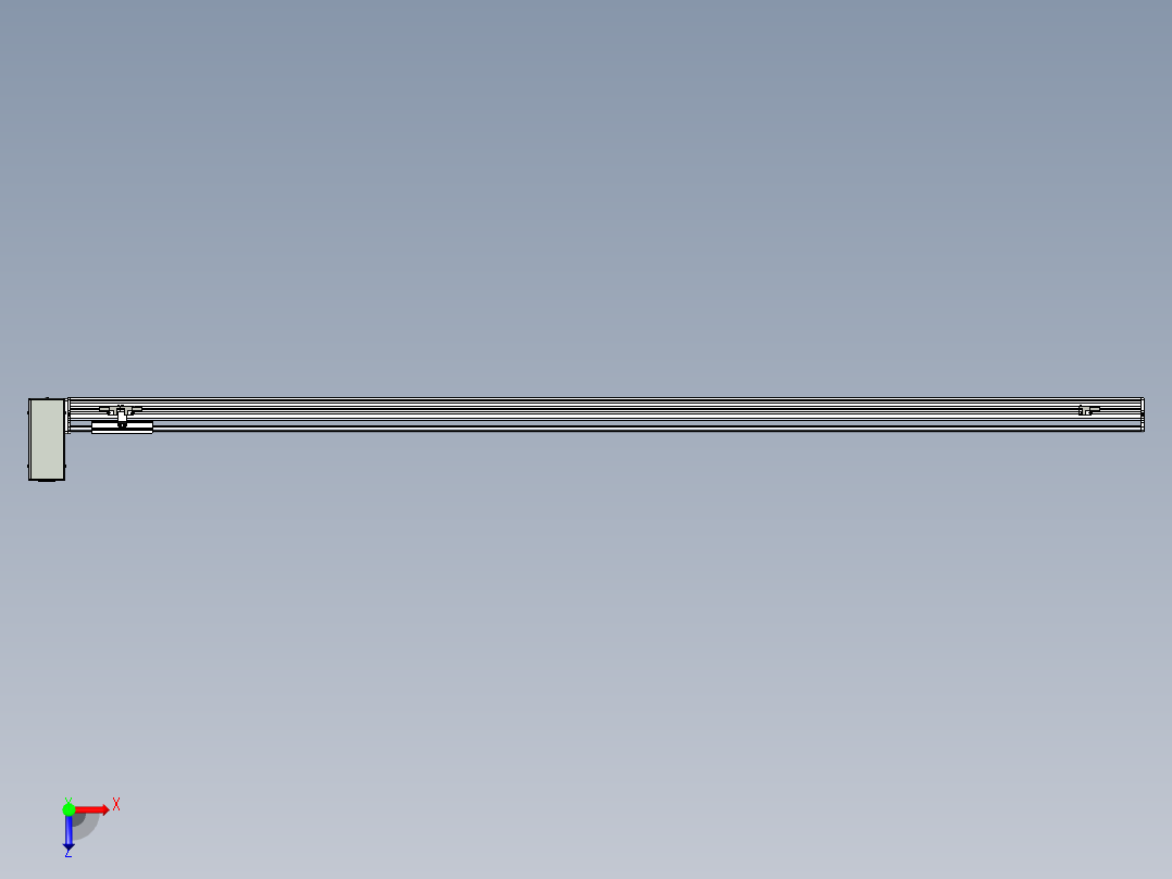同步带滑台-半封闭B10H-L45-S1750-RU-P40-D3俯视图