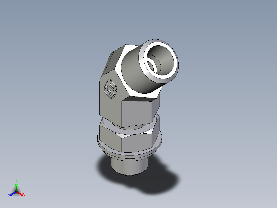 卡套式工业通用硬管接头EO_Adjustable_locknut_45_deg_elbow_VEE06LROMDCF